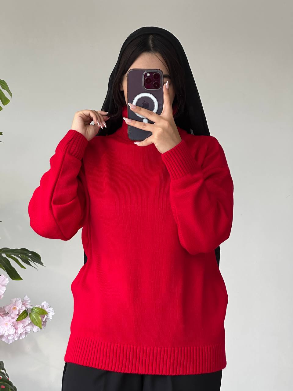 بافت یقه اسکی  زنانه